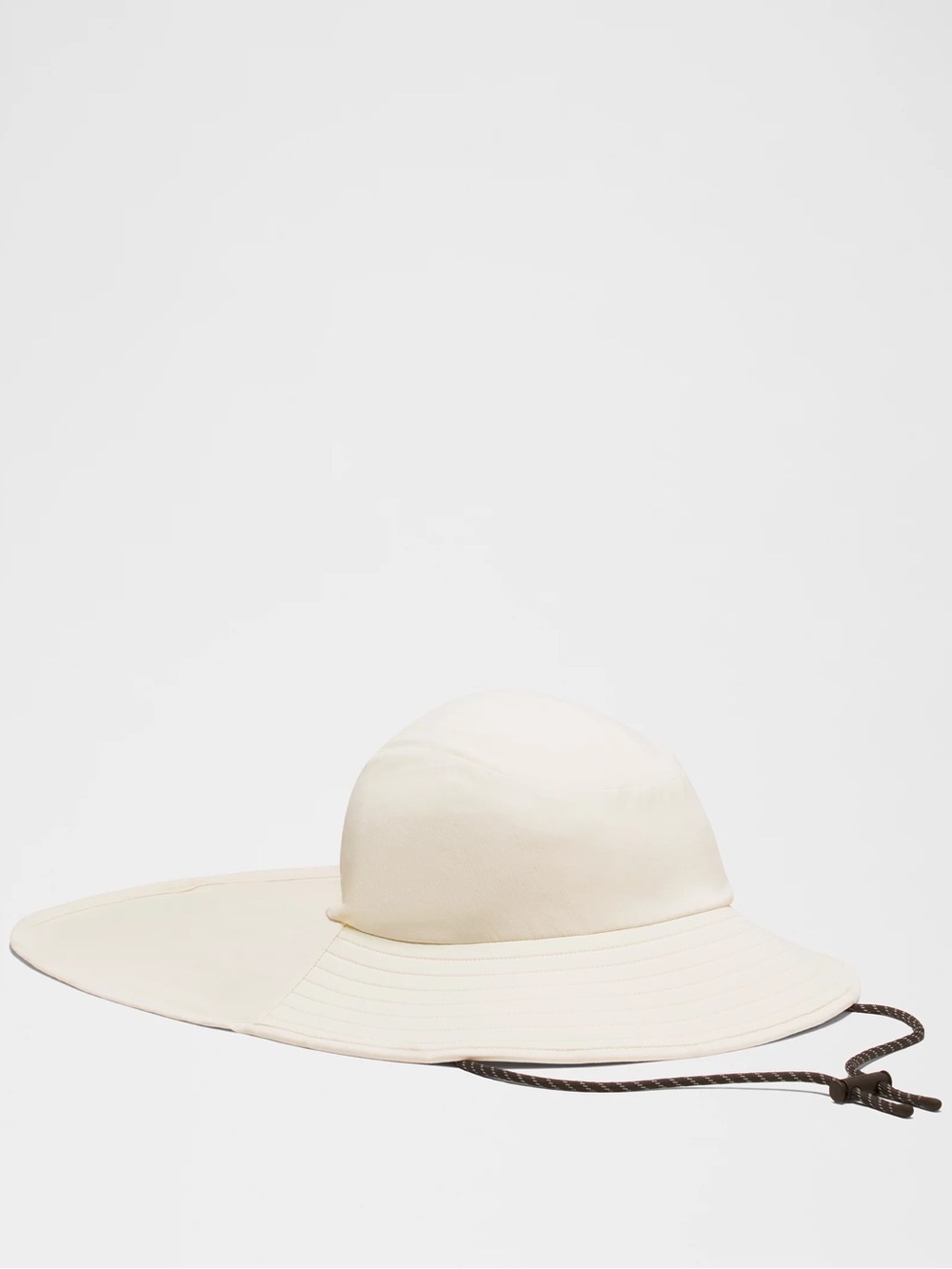 New! lululemon athletica All Sport Wide-Brim Hat in Light Ivory + Black - S/M